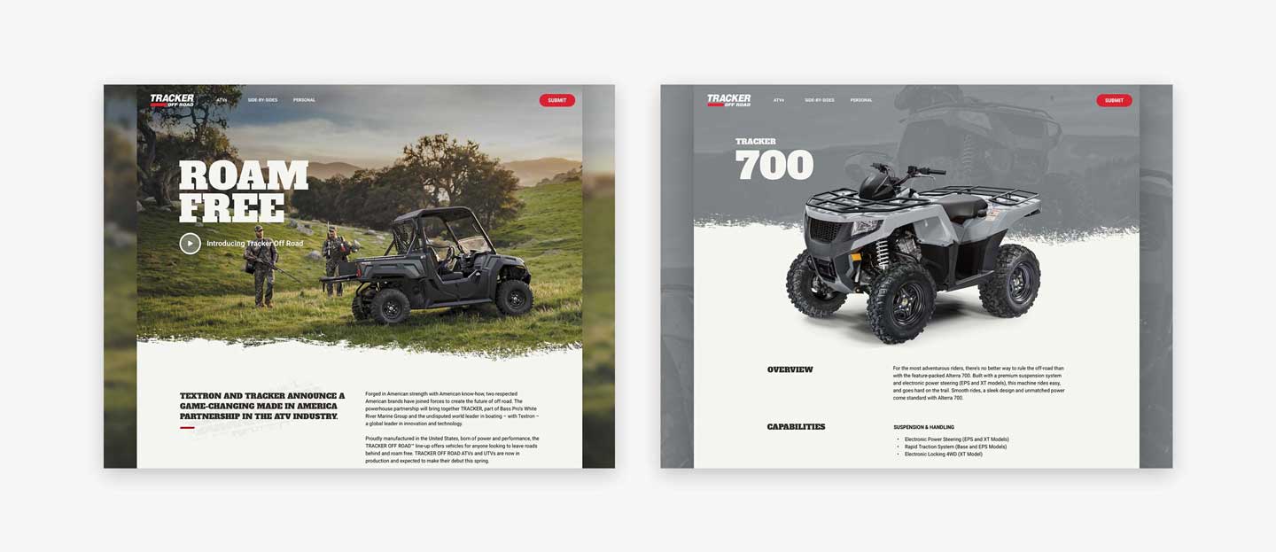 Tracker Off Road Early Design Concepts